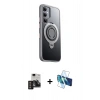 MARSİLYAN™- Galaxy S24 Kılıf Zirve Çizgi Prime - Siyah 3D Antistatik Seramik Nano Ekran Koruyucu + PVD Metal Kamera Lens - DNMR