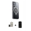 MARSİLYAN™- Galaxy S24 Kılıf Zirve Çizgi Prime - Siyah 6D Antistatik Mat Seramik Hayalet Nano Ekran Koruyucu + Bilvis Titan Kamera Lens - GD
