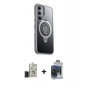 MARSİLYAN™- Galaxy S24 Kılıf Zirve Çizgi Prime - Siyah Vanessa Magic Cam + Bilvis Titan Kamera Lens - SH
