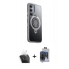 MARSİLYAN™- Galaxy S24 Kılıf Zirve Çizgi Prime - Siyah Vanessa Magic Cam + Kamera Lens Koruma Cam - SF