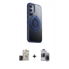 MARSİLYAN™- Galaxy S24 Kılıf Zirve Çizgi Prime - Siyah Vanessa Magic Hayalet Cam + Bilvis Titan Kamera Lens - TMGI