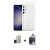 MARSİLYAN™- Galaxy S24 Kılıf Zirve Doku - Siyah Vanessa Magic Cam + Bilvis Titan Kamera Lens - GD