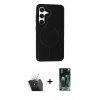 MARSİLYAN™- Galaxy S24 Kılıf Zirve Işık Serisi - Şeffaf 360 Full Body Arka Koruyucu + Kamera Lens Koruma Cam - SF