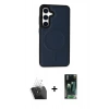 MARSİLYAN™- Galaxy S24 Kılıf Zirve Işık Serisi - Şeffaf 360 Full Body Arka Koruyucu + Kamera Lens Koruma Cam - SF