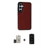 MARSİLYAN™- Galaxy S24 Kılıf Zirve Işık Serisi - Siyah 6D Antistatik Mat Seramik Hayalet Nano Ekran Koruyucu + Bilvis Titan Kamera Lens - TMGI