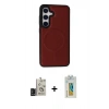 MARSİLYAN™- Galaxy S24 Kılıf Zirve Işık Serisi - Siyah Polymer Nano Ekran Koruyucu + Bilvis Titan Kamera Lens - SH