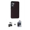 MARSİLYAN™- Galaxy S24 Kılıf Zirve Işık Serisi - Siyah Vanessa Magic Cam + PVD Metal Kamera Lens - GD