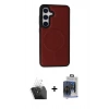 MARSİLYAN™- Galaxy S24 Kılıf Zirve Işık Serisi - Siyah Vanessa Magic Cam + Kamera Lens Koruma Cam - SF