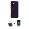 MARSİLYAN™- Galaxy S24 Plus Kılıf Ahenk Serisi - Şeffaf 360 Full Body Arka Koruyucu + Kamera Lens Koruma Cam - SF