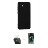 MARSİLYAN™- Galaxy S24 Plus Kılıf Ahenk Serisi - Siyah 360 Mat Full Body Arka Koruyucu + Kamera Lens Koruma Cam - SF