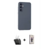 MARSİLYAN™- Galaxy S24 Plus Kılıf Ahenk Serisi - Siyah Bilvis 3D Cam Ekran Koruyucu + Kamera Lens Koruma Cam - SF