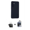MARSİLYAN™- Galaxy S24 Plus Kılıf Ahenk Serisi - Siyah Vanessa Magic Cam + Kamera Lens Koruma Cam - SF