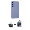 MARSİLYAN™- Galaxy S24 Plus Kılıf Ahenk Serisi - Siyah Vanessa Magic Cam + Kamera Lens Koruma Cam - SF