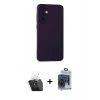 MARSİLYAN™- Galaxy S24 Plus Kılıf Ahenk Serisi - Siyah Vanessa Magic Cam + Kamera Lens Koruma Cam - SF