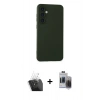 MARSİLYAN™- Galaxy S24 Plus Kılıf Ahenk Serisi - Siyah Vanessa Magic Hayalet Cam + Kamera Lens Koruma Cam - SF