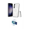 MARSİLYAN™- Galaxy S24 Plus Kılıf Ahenk Yansıma Prime - Siyah 3D Antistatik Seramik Nano Ekran Koruyucu