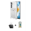 MARSİLYAN™- Galaxy S24 Plus Kılıf Doruk Klasik Koleksiyonu - Siyah Polymer Nano Ekran Koruyucu + Kamera Lens Koruma Cam - SF