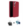 MARSİLYAN™- Galaxy S24 Plus Kılıf Kozmos Yansıma Özel Seri - Siyah 3D Antistatik Seramik Nano Ekran Koruyucu + Şeffaf Kamera Lens Koruma Cam