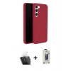 MARSİLYAN™- Galaxy S24 Plus Kılıf Kozmos Yansıma Özel Seri - Siyah Bilvis Hayalet Cam Ekran Koruyucu + Kamera Lens Koruma Cam - SF