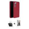 MARSİLYAN™- Galaxy S24 Plus Kılıf Kozmos Yansıma Özel Seri - Siyah Bilvis Hayalet Cam Ekran Koruyucu + Kamera Lens Koruma Cam - SF