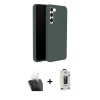 MARSİLYAN™- Galaxy S24 Plus Kılıf Kozmos Yansıma Özel Seri - Siyah Bilvis Hayalet Cam Ekran Koruyucu + Kamera Lens Koruma Cam - SF