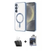 MARSİLYAN™- Galaxy S24 Plus Kılıf Nova Işık Özel Seri - Siyah Vanessa Magic Cam + Kamera Lens Koruma Cam - SF