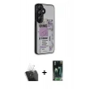 MARSİLYAN™- Galaxy S24 Plus Kılıf Odak Klasik Serisi - Siyah 360 Mat Full Body Arka Koruyucu + Kamera Lens Koruma Cam - SF