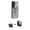 MARSİLYAN™- Galaxy S24 Plus Kılıf Odak Klasik Serisi - Siyah 3D Antistatik Mat Seramik Nano Ekran Koruyucu + Kamera Lens Koruma Cam - SF