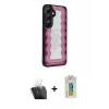 MARSİLYAN™- Galaxy S24 Plus Kılıf Odak Klasik Serisi - Siyah Polymer Nano Ekran Koruyucu + Kamera Lens Koruma Cam - SF