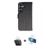 MARSİLYAN™- Galaxy S24 Plus Kılıf Siluet Işık Serisi - Siyah 3D Antistatik Seramik Nano Ekran Koruyucu + Kamera Lens Koruma Cam - SF