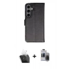 MARSİLYAN™- Galaxy S24 Plus Kılıf Siluet Işık Serisi - Siyah Vanessa Magic Hayalet Cam + Kamera Lens Koruma Cam - SF