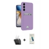MARSİLYAN™- Galaxy S24 Plus Kılıf Vadi Çizgi Prime - Şeffaf Pasifik Cam Ekran Koruyucu + Kamera Lens Koruma Cam - SF