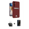 MARSİLYAN™- Galaxy S24 Plus Kılıf Vadi Çizgi Prime - Siyah 3D Antistatik Hayalet Cam Ekran Koruyucu + Kamera Lens Koruma Cam - SF