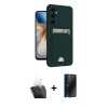 MARSİLYAN™- Galaxy S24 Plus Kılıf Vadi Çizgi Prime - Siyah 3D Antistatik Hayalet Cam Ekran Koruyucu + Kamera Lens Koruma Cam - SF