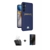 MARSİLYAN™- Galaxy S24 Plus Kılıf Vadi Çizgi Prime - Siyah 3D Antistatik Hayalet Cam Ekran Koruyucu + Kamera Lens Koruma Cam - SF