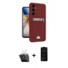 MARSİLYAN™- Galaxy S24 Plus Kılıf Vadi Çizgi Prime - Siyah 6D Antistatik Mat Seramik Hayalet Nano Ekran Koruyucu + Kamera Lens Koruma Cam - SF