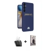 MARSİLYAN™- Galaxy S24 Plus Kılıf Vadi Çizgi Prime - Siyah Bilvis Hayalet Cam Ekran Koruyucu + Kamera Lens Koruma Cam - SF