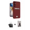 MARSİLYAN™- Galaxy S24 Plus Kılıf Vadi Çizgi Prime - Siyah Bilvis Hayalet Cam Ekran Koruyucu + Kamera Lens Koruma Cam - SF