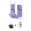 MARSİLYAN™- Galaxy S24 Plus Kılıf Vadi Form Prime - Şeffaf Pasifik Cam Ekran Koruyucu + Kamera Lens Koruma Cam - SF