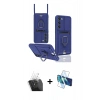 MARSİLYAN™- Galaxy S24 Plus Kılıf Vadi Form Prime - Siyah 3D Antistatik Cam Ekran Koruyucu + Şeffaf Kamera Lens Koruma Cam