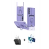MARSİLYAN™- Galaxy S24 Plus Kılıf Vadi Form Prime - Siyah 3D Antistatik Cam Ekran Koruyucu + Şeffaf Kamera Lens Koruma Cam