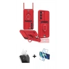 MARSİLYAN™- Galaxy S24 Plus Kılıf Vadi Form Prime - Siyah 3D Antistatik Cam Ekran Koruyucu + Şeffaf Kamera Lens Koruma Cam