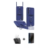 MARSİLYAN™- Galaxy S24 Plus Kılıf Vadi Form Prime - Siyah 3D Antistatik Hayalet Cam Ekran Koruyucu + Kamera Lens Koruma Cam - SF