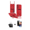 MARSİLYAN™- Galaxy S24 Plus Kılıf Vadi Form Prime - Siyah 3D Antistatik Mat Seramik Nano Ekran Koruyucu + Kamera Lens Koruma Cam - SF