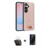 MARSİLYAN™- Galaxy S24 Plus Kılıf Vadi Klasik Serisi - Siyah 3D Antistatik Hayalet Cam Ekran Koruyucu + Kamera Lens Koruma Cam - SF