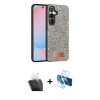 MARSİLYAN™- Galaxy S24 Plus Kılıf Vadi Klasik Serisi - Siyah 3D Antistatik Seramik Nano Ekran Koruyucu + Kamera Lens Koruma Cam - SF