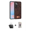 MARSİLYAN™- Galaxy S24 Plus Kılıf Vadi Klasik Serisi - Siyah Bilvis 3D Cam Ekran Koruyucu + Kamera Lens Koruma Cam - SF