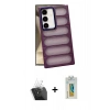 MARSİLYAN™- Galaxy S24 Plus Kılıf Yadigar Doku Özel Seri - Siyah Polymer Nano Ekran Koruyucu + Kamera Lens Koruma Cam - SF
