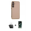 MARSİLYAN™- Galaxy S24 Plus Kılıf Yankı Serisi - Şeffaf 360 Full Body Arka Koruyucu + Kamera Lens Koruma Cam - SF