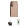MARSİLYAN™- Galaxy S24 Plus Kılıf Yankı Serisi - Şeffaf Pasifik Cam Ekran Koruyucu + Kamera Lens Koruma Cam - SF